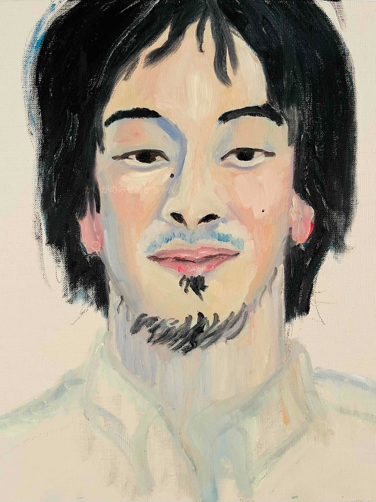 原画・油彩「聖徳太子」絵画 F6(32×41㎝)アート・キャンバス