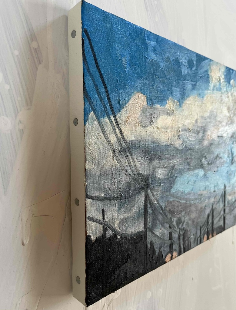 原画・油彩「近所の風景 2026617」アート・絵画 ・F3(22×27㎝ )キャンバス
