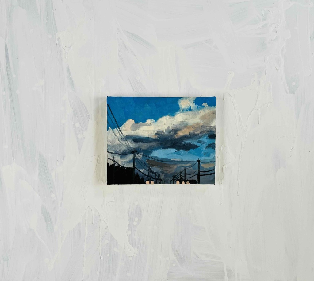 原画・油彩「近所の風景 2026617」アート・絵画 ・F3(22×27㎝ )キャンバス