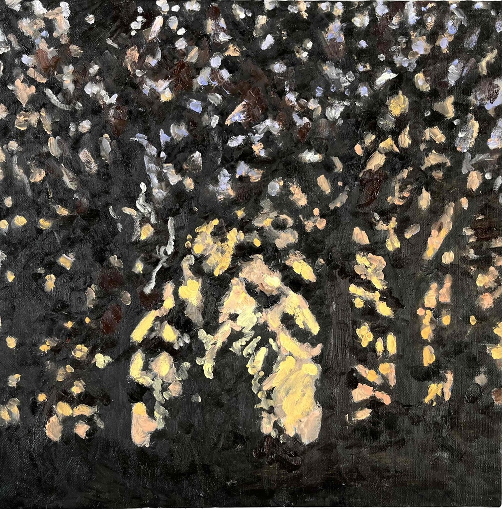 原画・油彩 「木々」 絵画・ S8（45.5㎝角 ）アート・ キャンバス