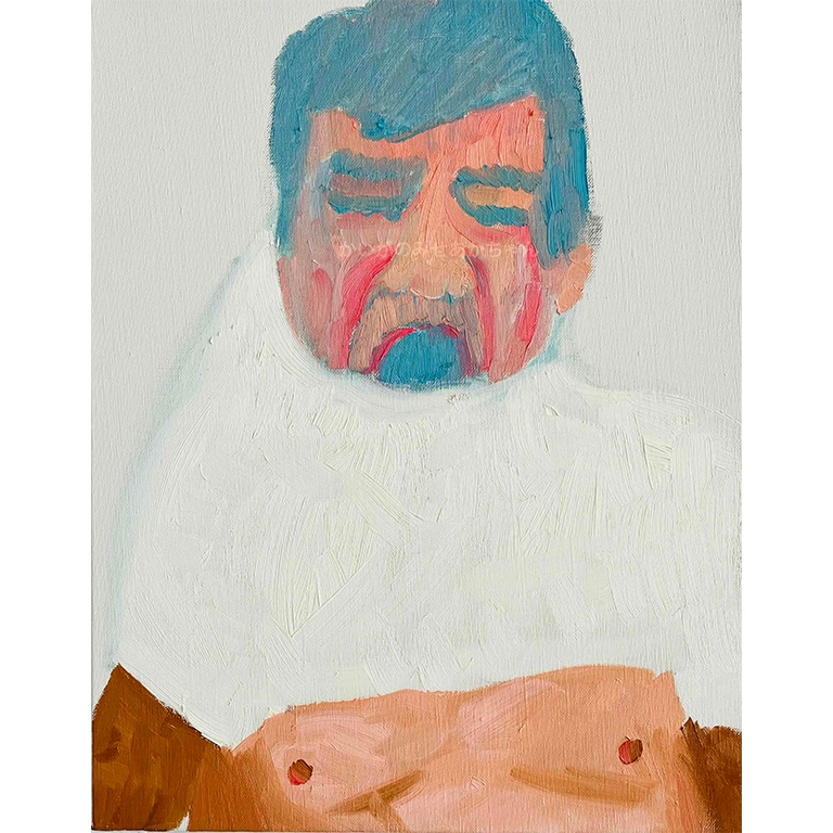 32×41㎝「着替え中のあかちゃん。」油彩・原画・F6 原画・油彩「お着換えあかさん」絵画・F6（32×41㎝）アート