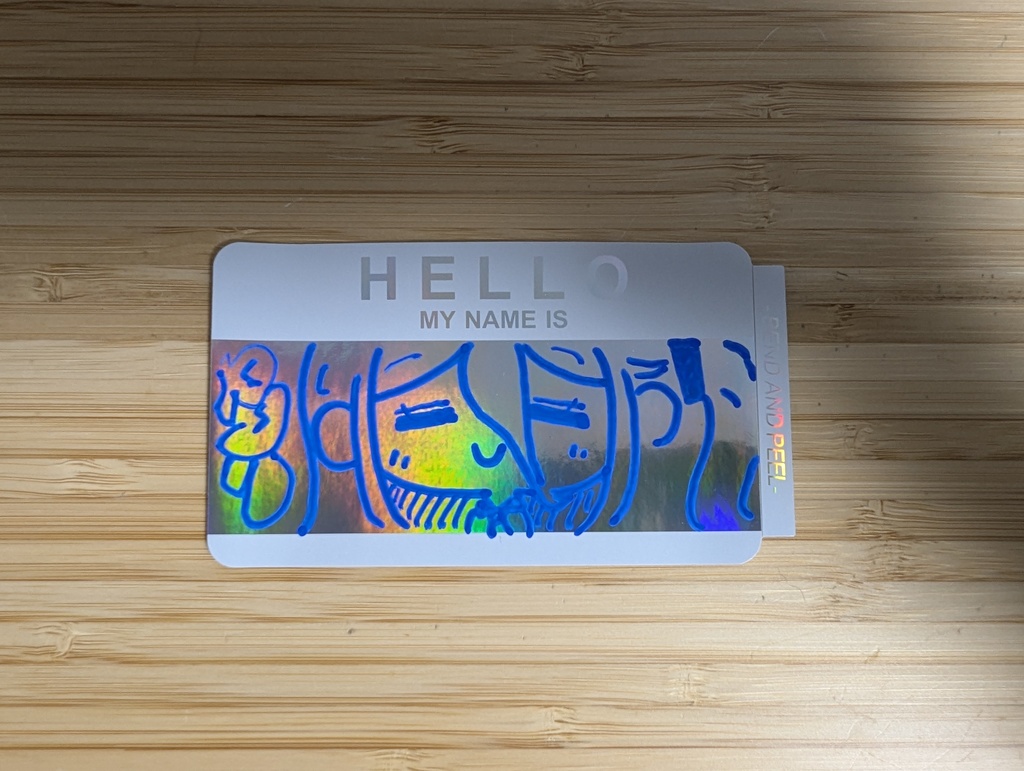 Arisu smile 002(Aurora eggshell and blue line)