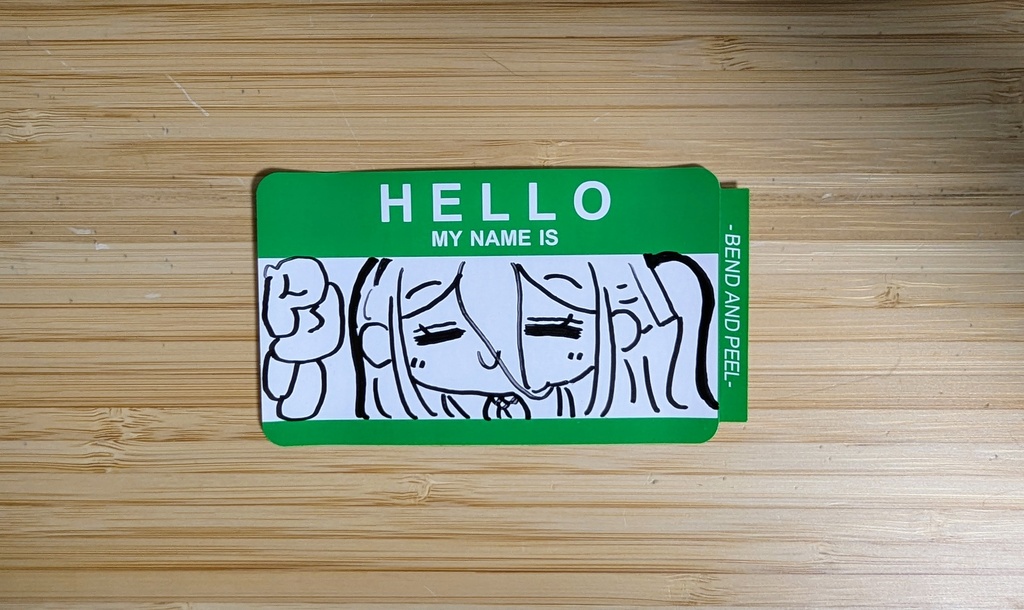 Arisu smile 001(Green eggshell and Black line)
