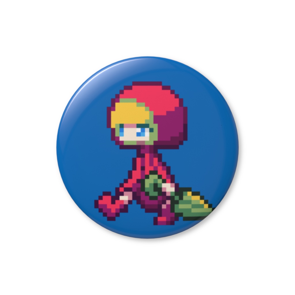 レインコートずきん缶バッジ（32mm）