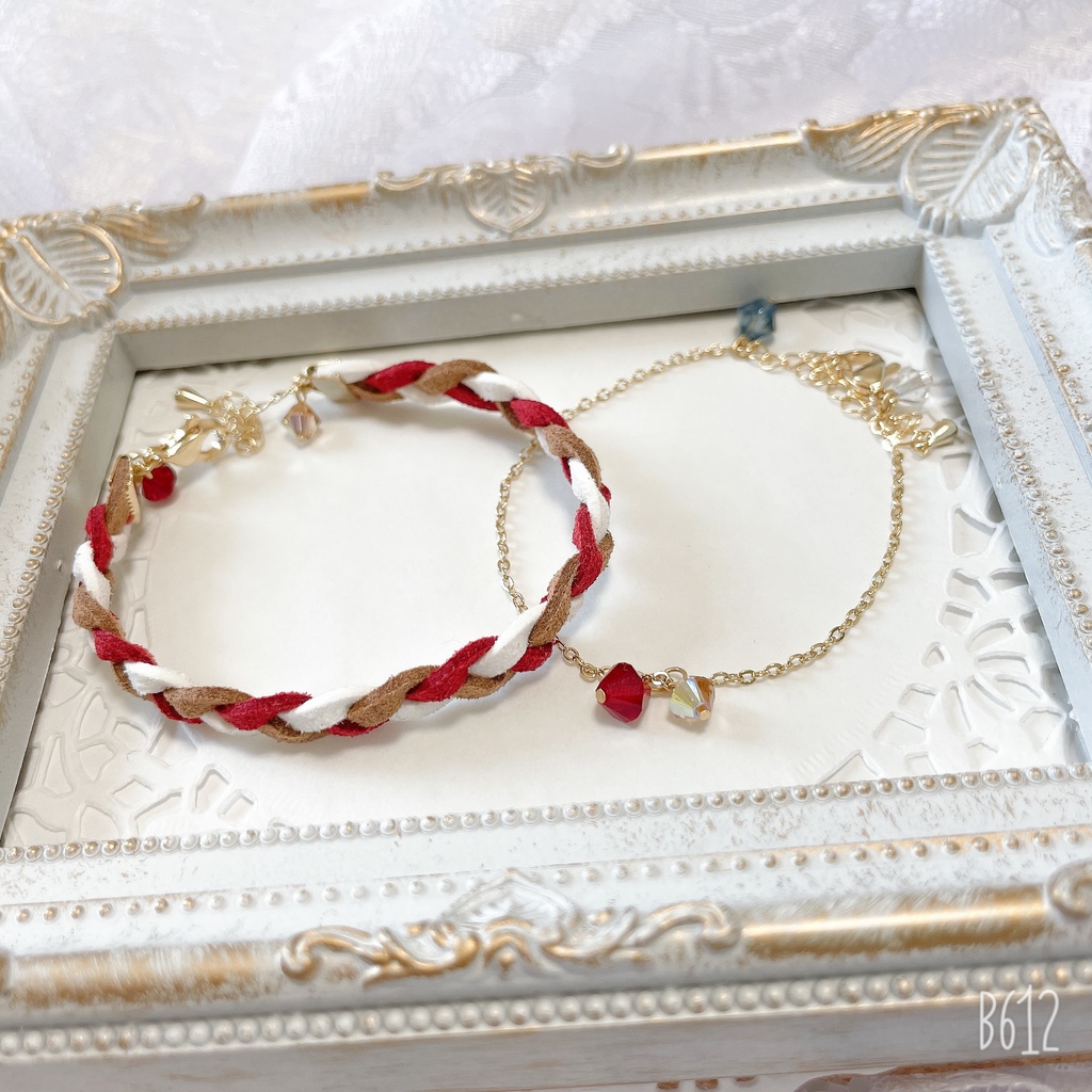 【呪術廻戦】カラーモチーフスエード紐ブレスレット&シンプルチェーンブレスレット