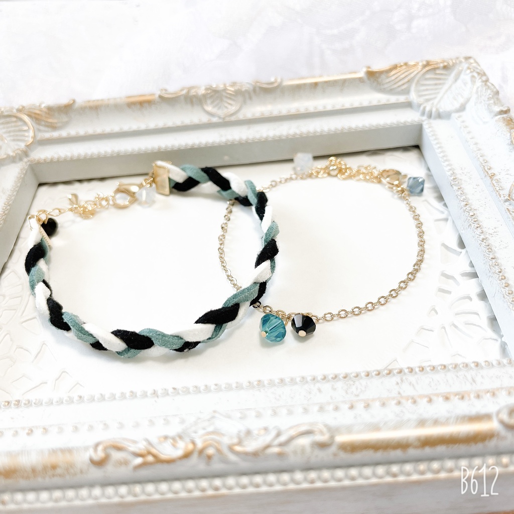 【呪術廻戦】カラーモチーフスエード紐ブレスレット&シンプルチェーンブレスレット