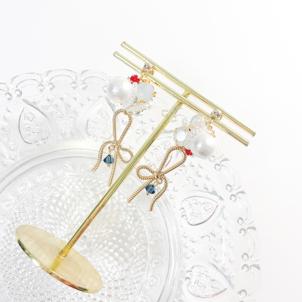 弦月藤士郎ビジューピアス/イヤリング