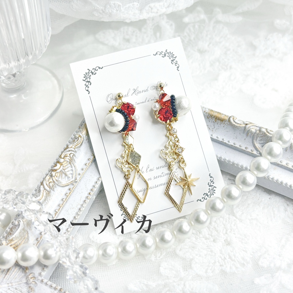【原神】ビジューピアス/イヤリング【ナタ】