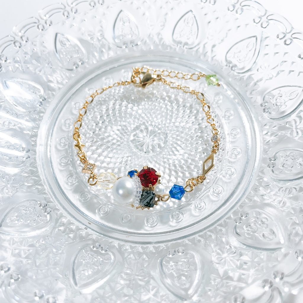 【 原神 】キャラクターカラービジューブレスレット