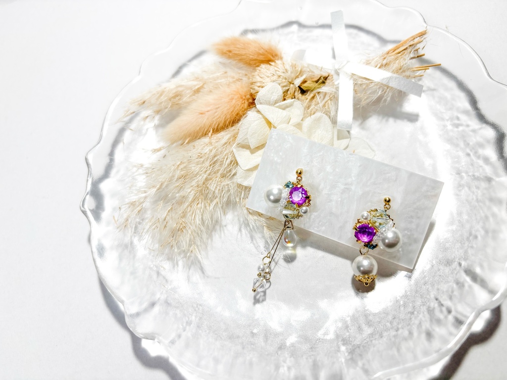 【刀剣乱舞】刀剣男士イメージ アシメビジューイヤリング/ピアス