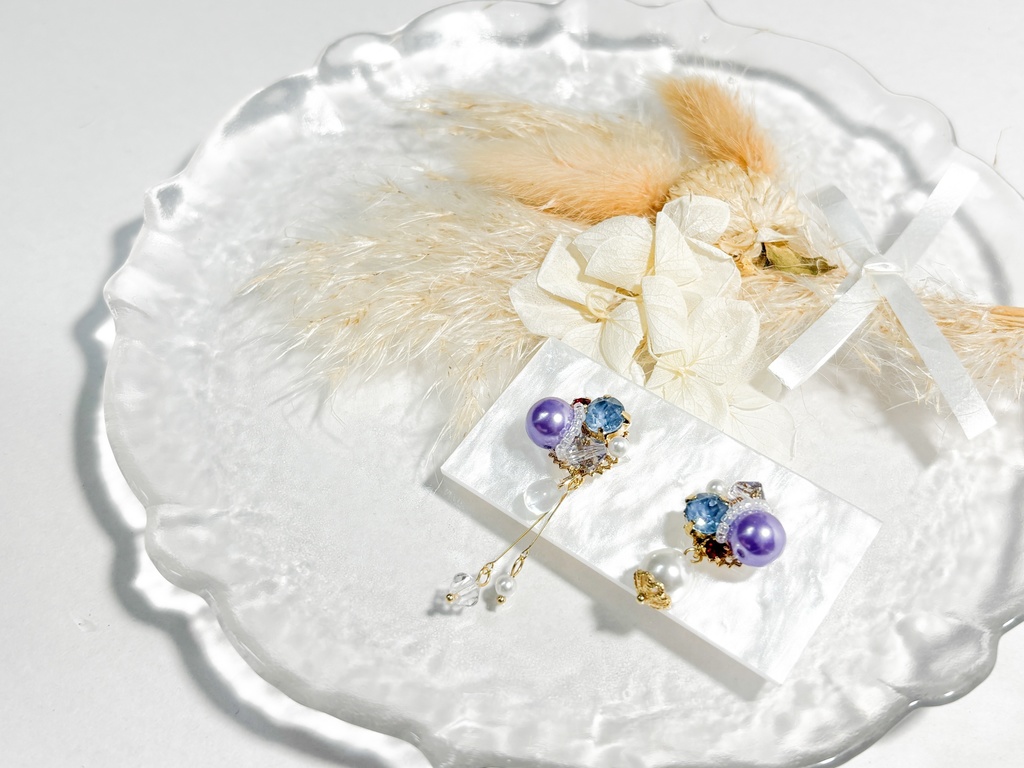 【刀剣乱舞】刀剣男士イメージ アシメビジューイヤリング/ピアス