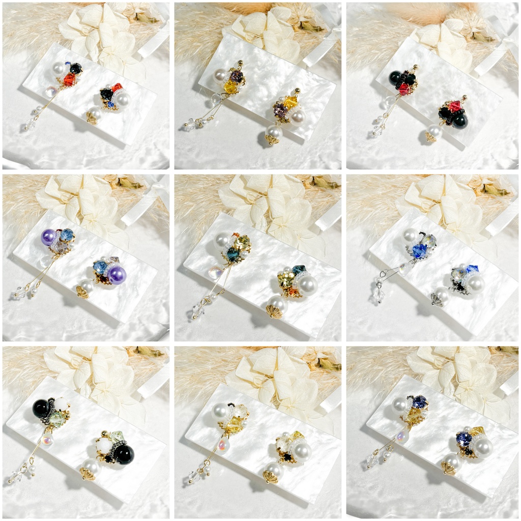 【刀剣乱舞】刀剣男士イメージ アシメビジューイヤリング/ピアス