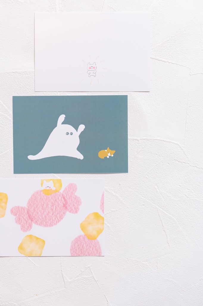 個展「あめだまひとつめ」カード（ポストカードサイズ）