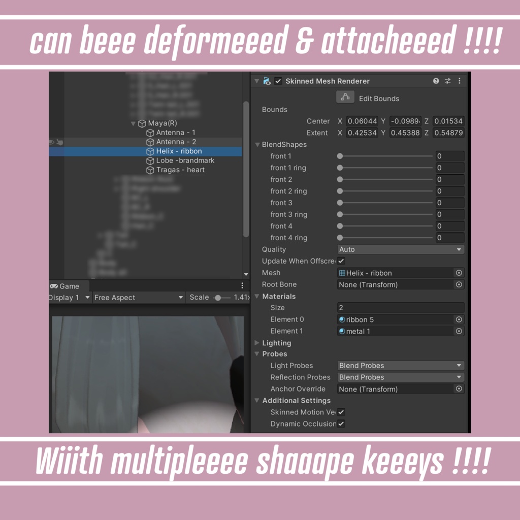 ZIRAI pierce set♡VRC想定