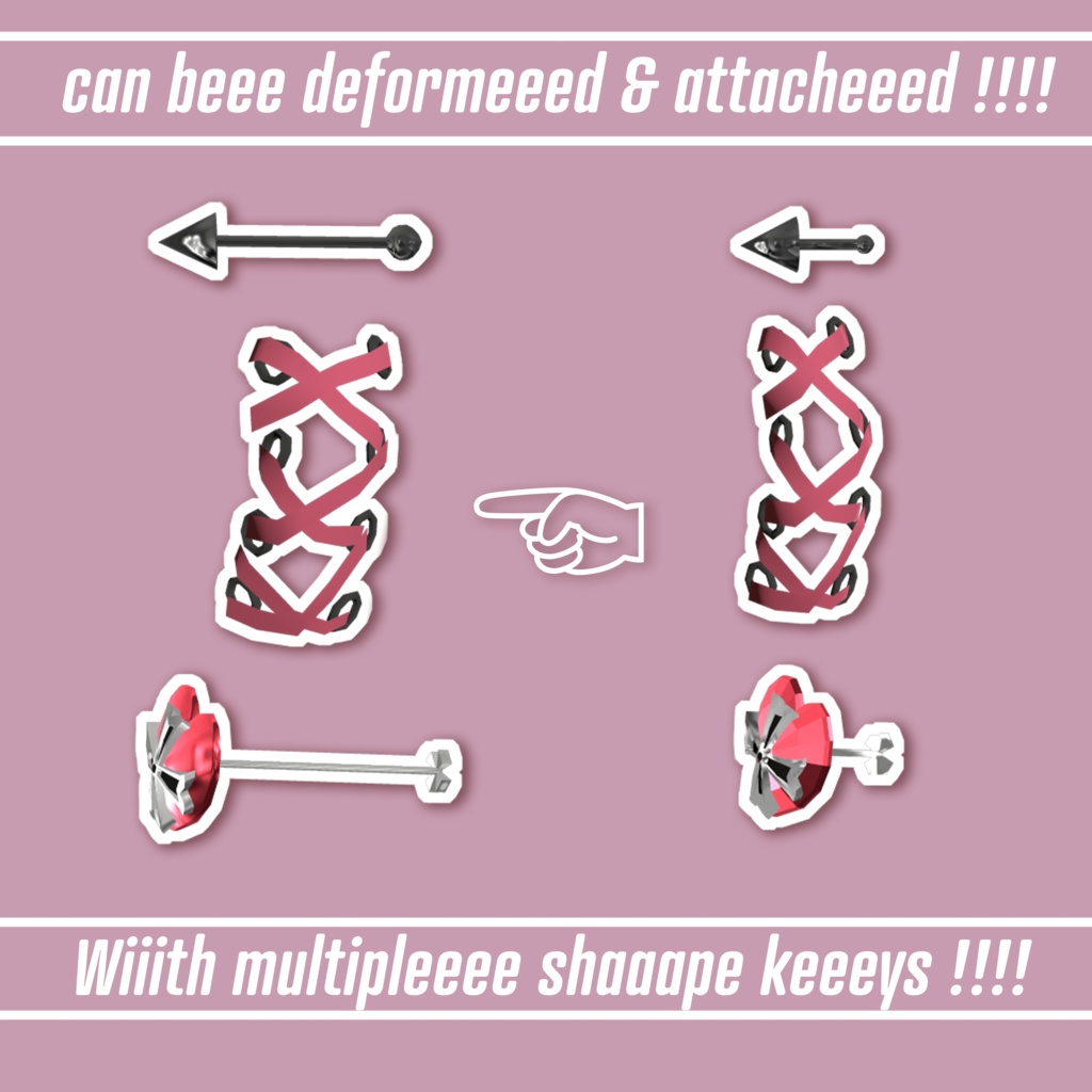 ZIRAI pierce set♡VRC想定