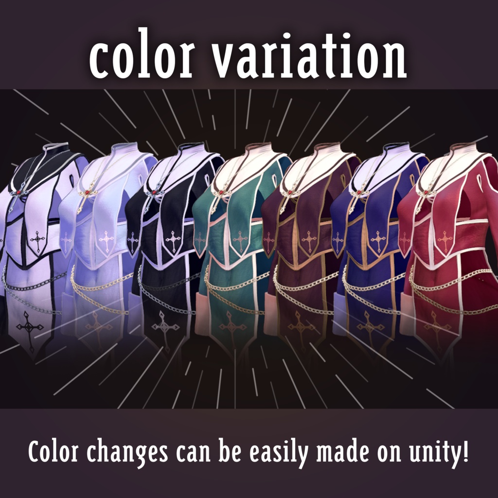 25アバター対応シスター風衣装 - Revealing Sister