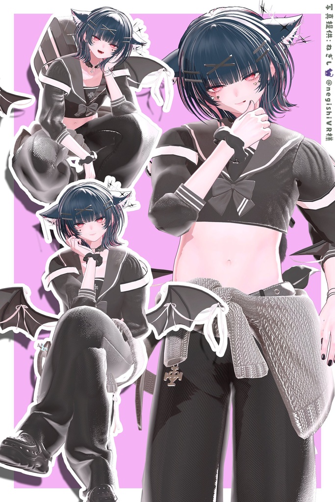 🩶🖤 32アバター対応 / 小悪魔セーラー 🖤🩶
