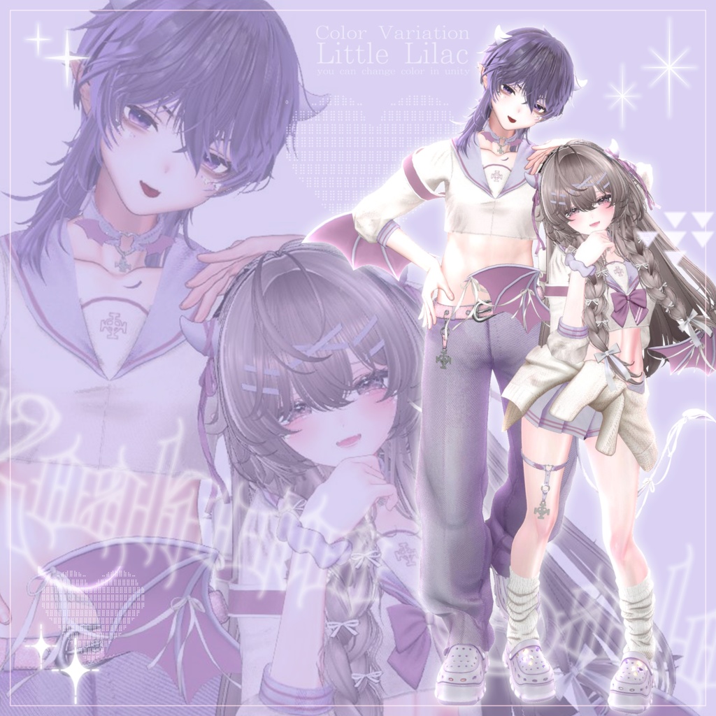 🩶🖤 32アバター対応 / 小悪魔セーラー 🖤🩶