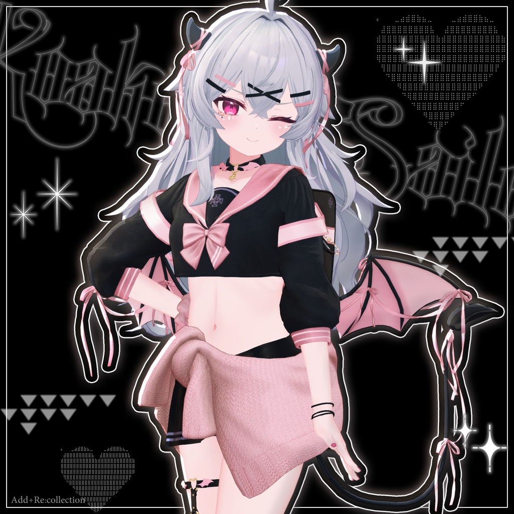 ✨️SALE✨️ 🩶🖤 小悪魔セーラー / 35アバター対応 🖤🩶