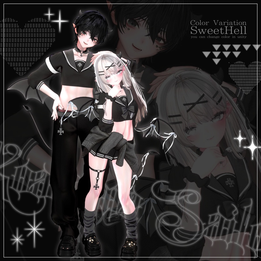 🩶🖤 32アバター対応 / 小悪魔セーラー 🖤🩶