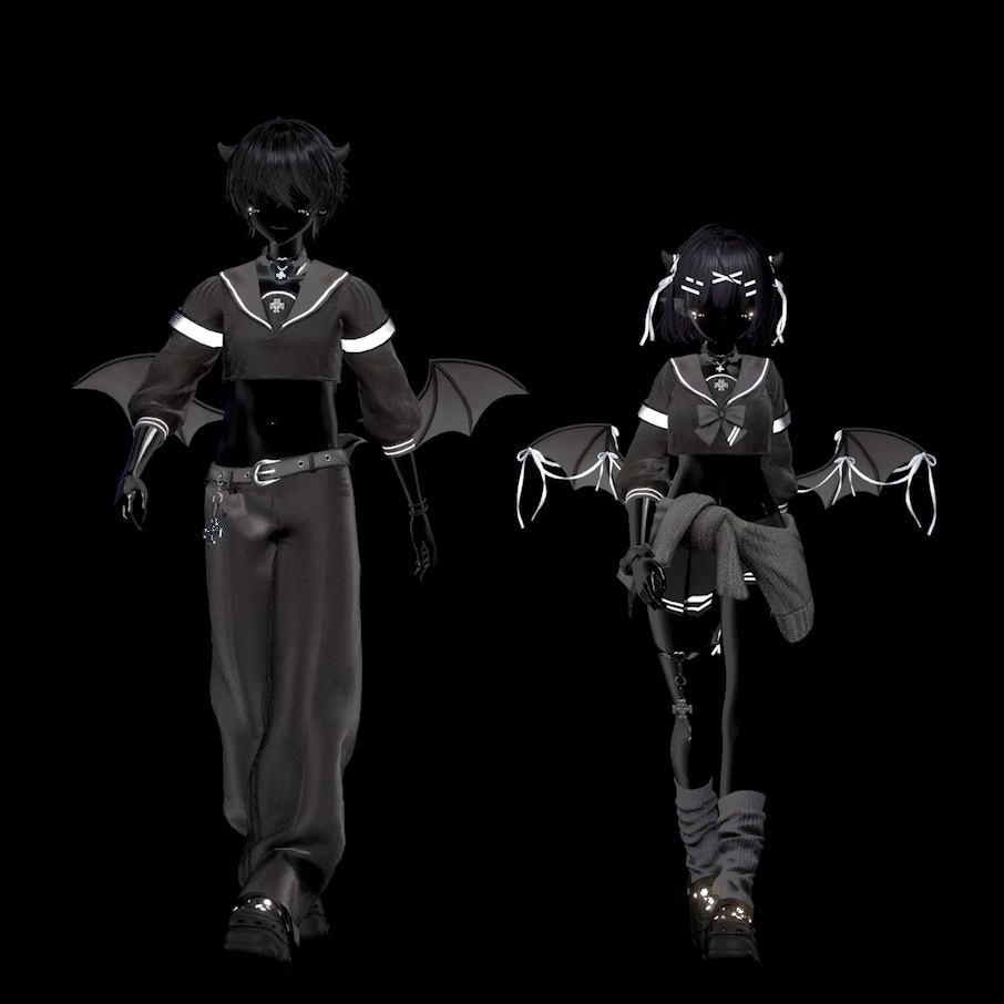 🩶🖤 32アバター対応 / 小悪魔セーラー 🖤🩶