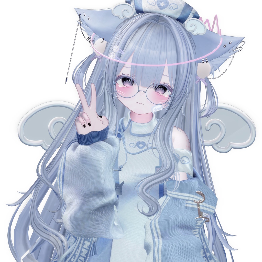 🩵🤍電脳ナース🤍🩵【⚡電脳カルテ⚡コラボ衣装!】