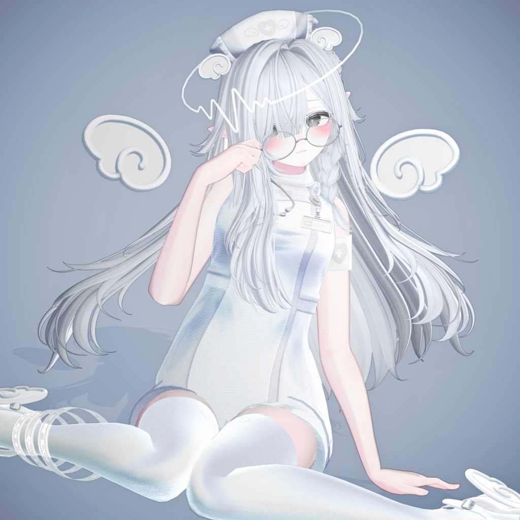 🩵🤍電脳ナース🤍🩵【⚡電脳カルテ⚡コラボ衣装!】