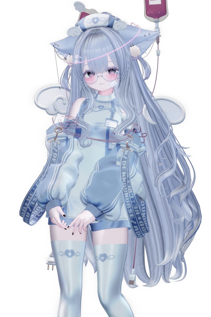 🩵🤍電脳ナース🤍🩵【⚡電脳カルテ⚡コラボ衣装!】