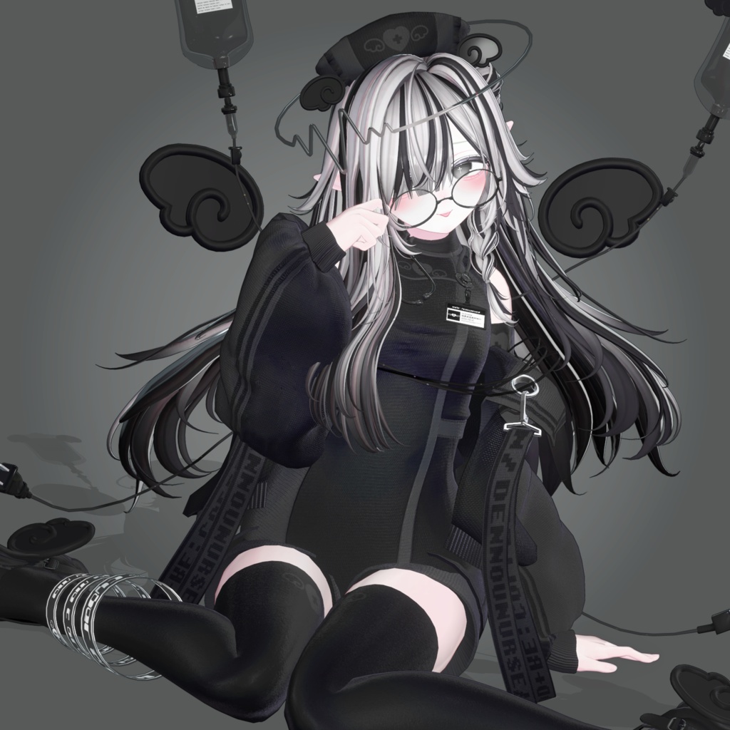 🩵🤍電脳ナース🤍🩵【⚡電脳カルテ⚡コラボ衣装!】