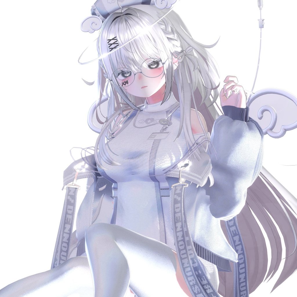 🩵🤍電脳ナース🤍🩵【⚡電脳カルテ⚡コラボ衣装!】