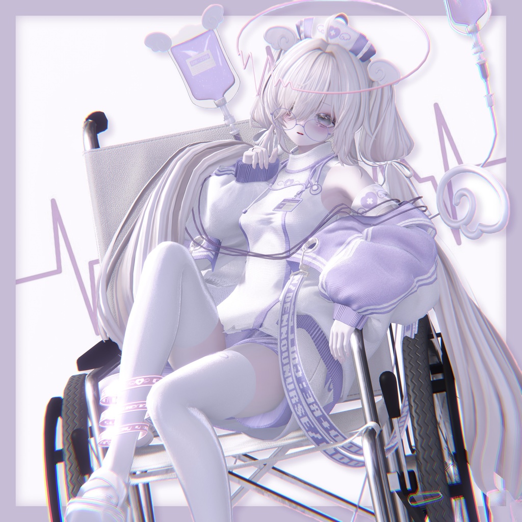 🩵🤍電脳ナース🤍🩵【⚡電脳カルテ⚡コラボ衣装!】