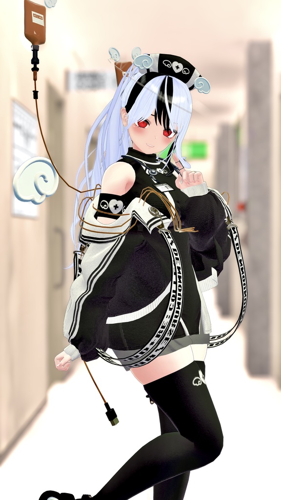 🩵🤍電脳ナース🤍🩵【⚡電脳カルテ⚡コラボ衣装!】