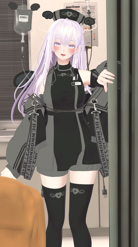 🩵🤍電脳ナース🤍🩵【⚡電脳カルテ⚡コラボ衣装!】