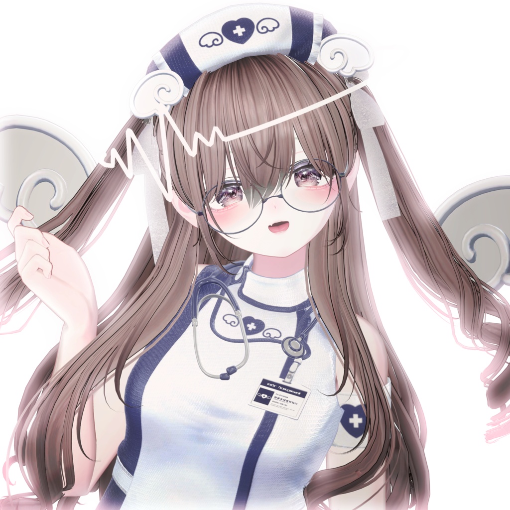 🩵🤍電脳ナース🤍🩵【⚡電脳カルテ⚡コラボ衣装!】