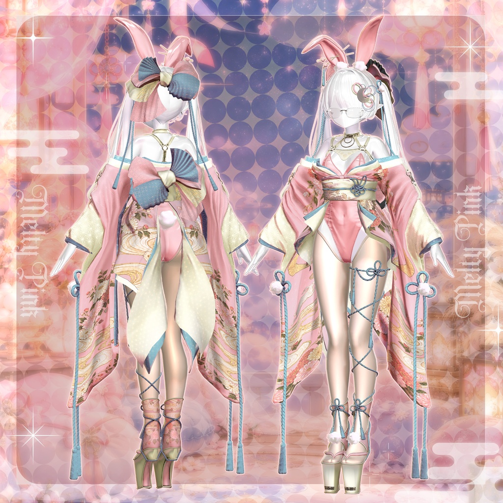 【半額セール中!】🌙🐇お月見バニー🐇🌙16アバター対応