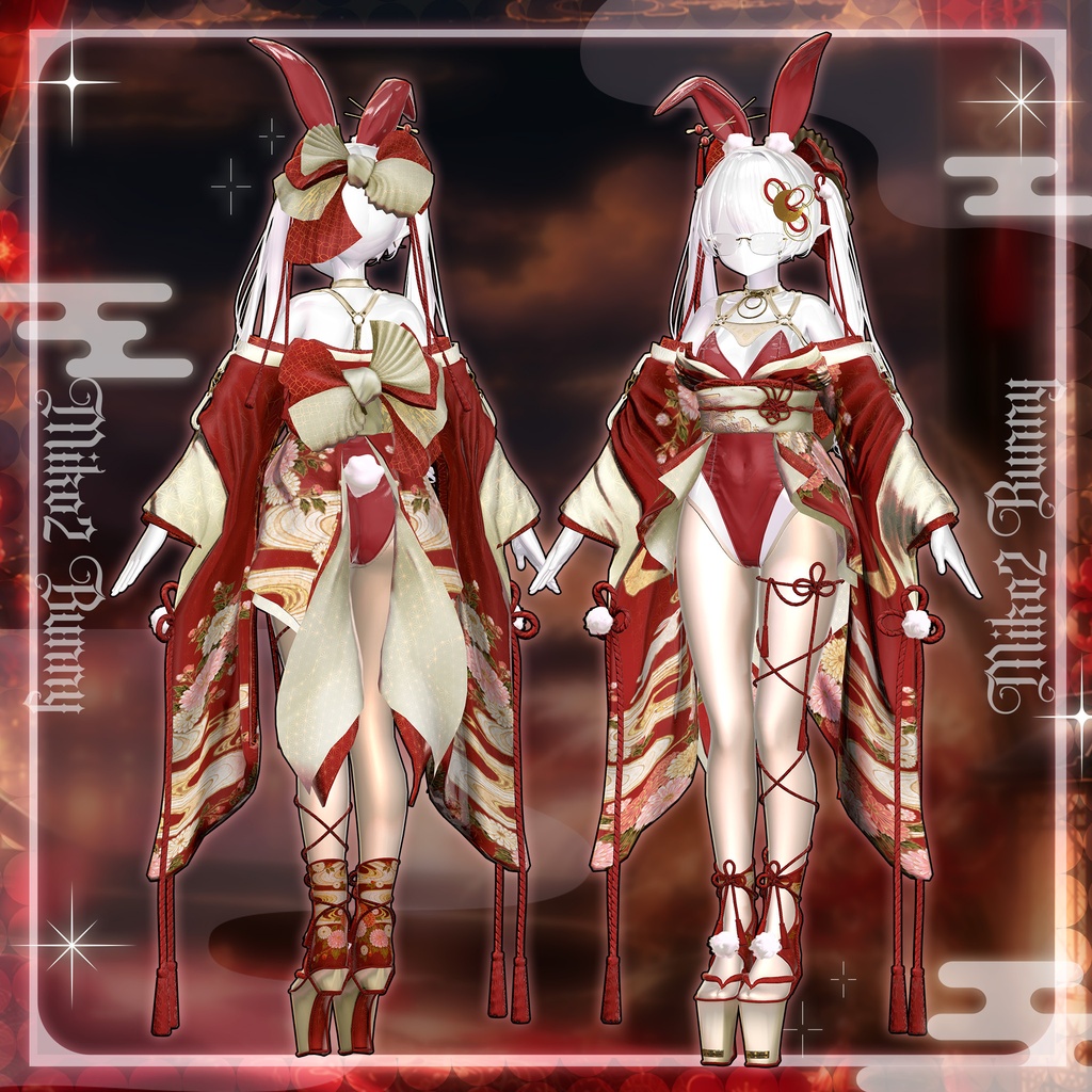 【半額セール中!】🌙🐇お月見バニー🐇🌙16アバター対応