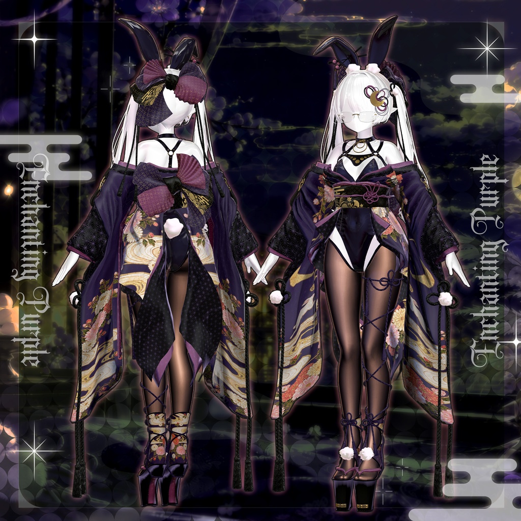 【半額セール中!】🌙🐇お月見バニー🐇🌙16アバター対応