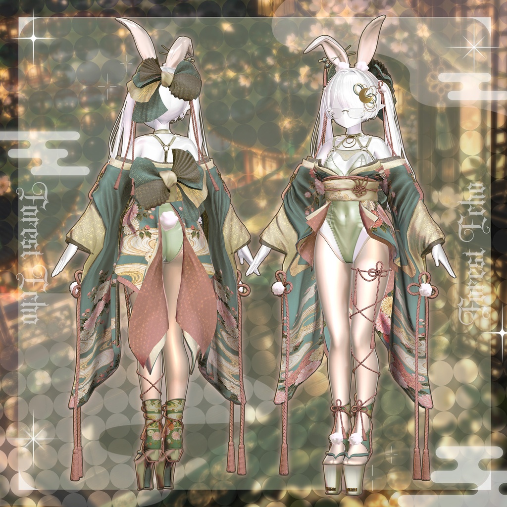 【半額セール中!】🌙🐇お月見バニー🐇🌙16アバター対応