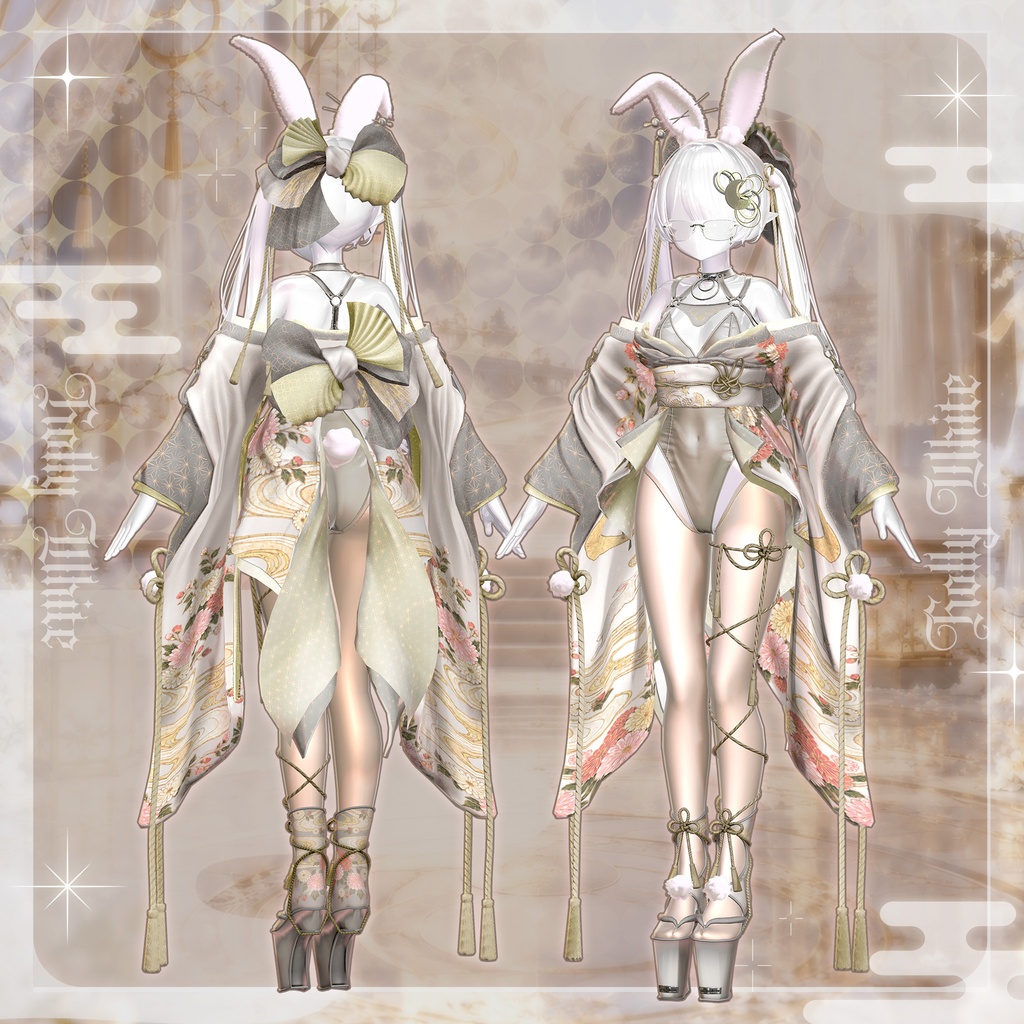 【半額セール中!】🌙🐇お月見バニー🐇🌙16アバター対応