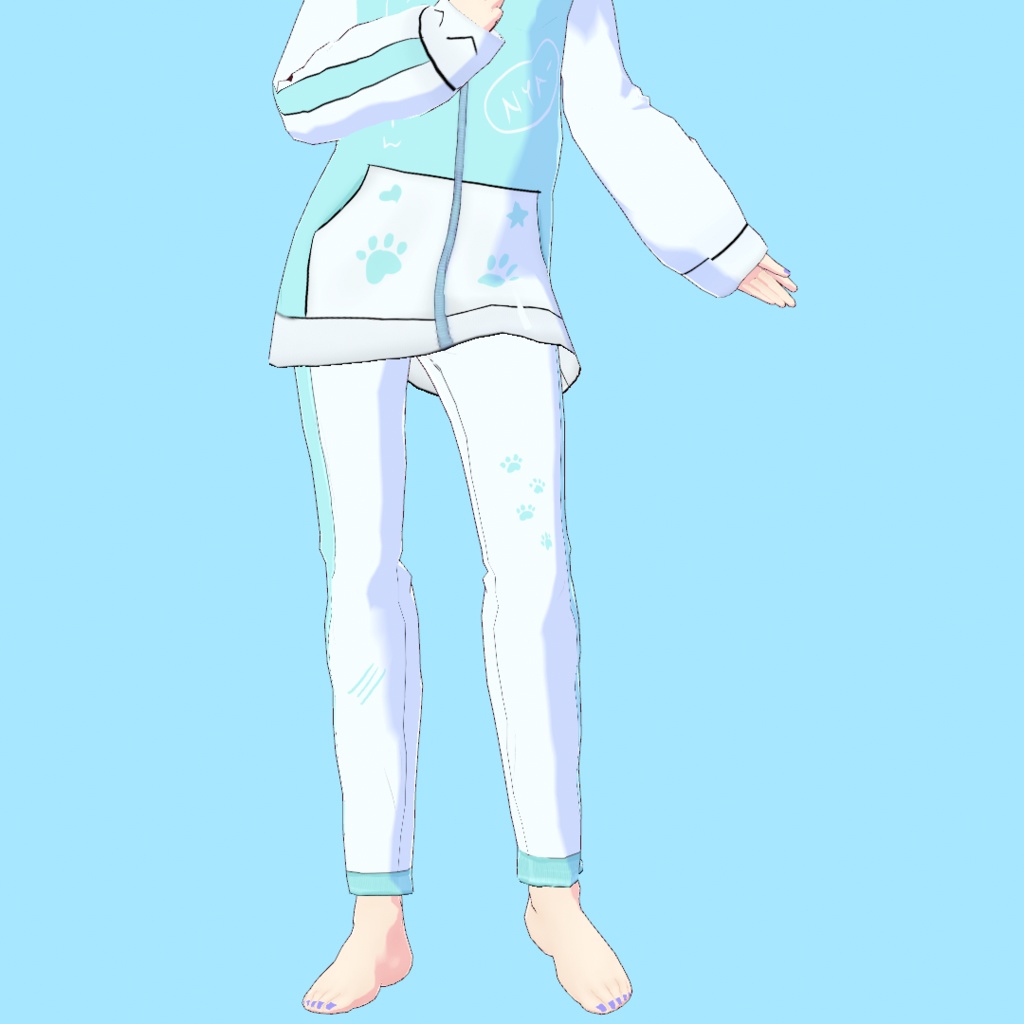 Neko Jacket Pants VRoid Outfit [ネコジャケットパンツ VRoid]