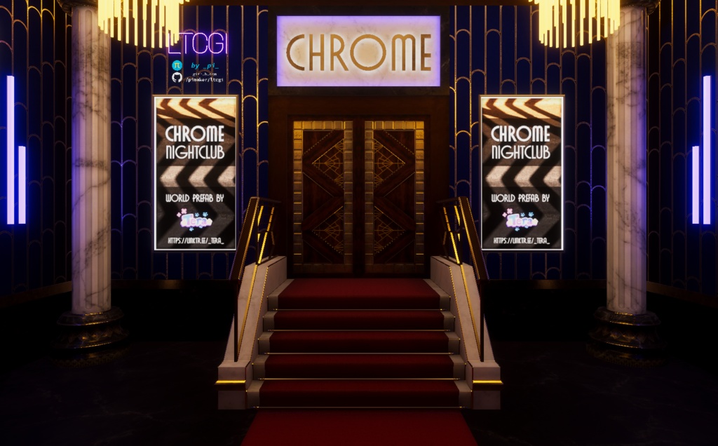 VRChat World Prefab "Chrome Nightclub"