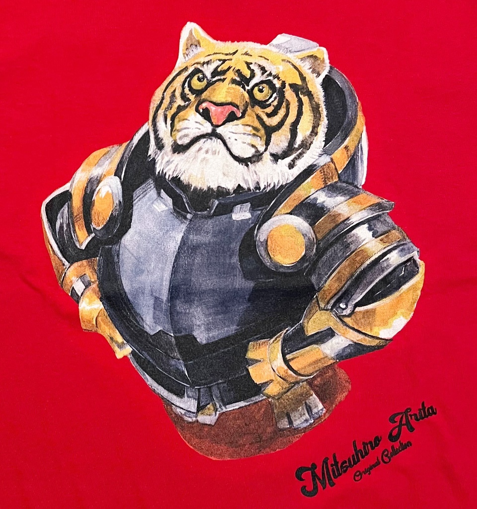 October Beast × 有田満弘「Tiger in Mech Armor」Tシャツ