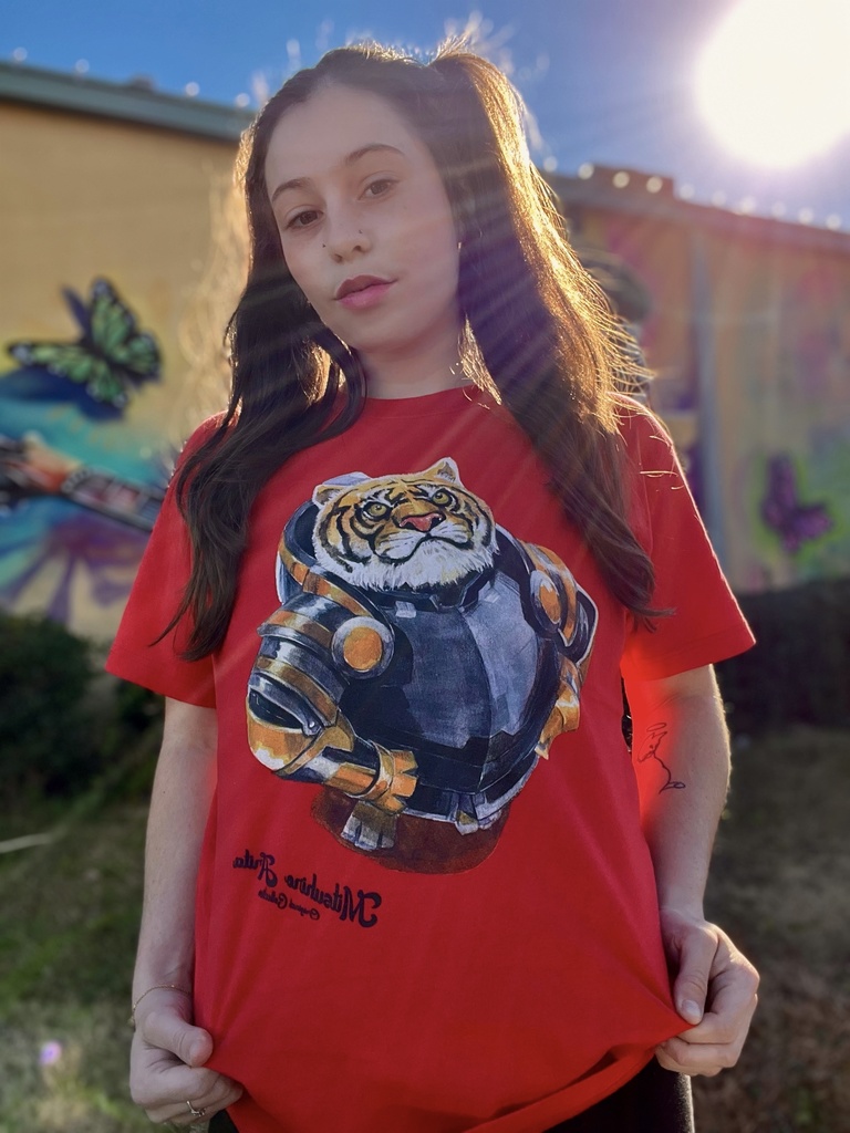 October Beast × 有田満弘「Tiger in Mech Armor」Tシャツ