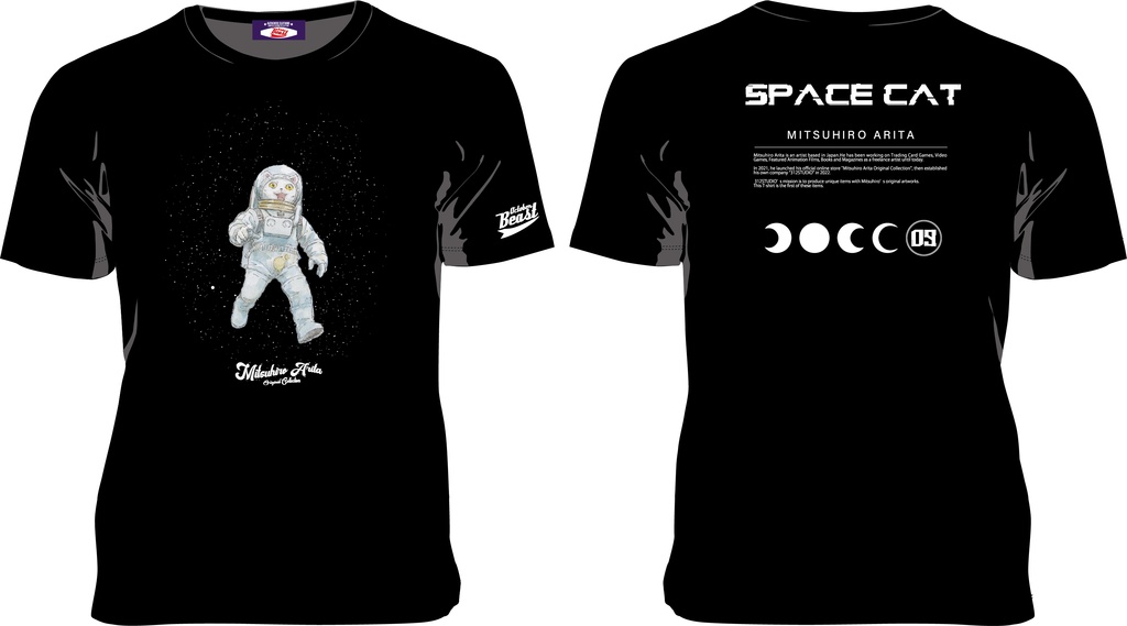 October Beast × 有田満弘「Space Cat」Tシャツ