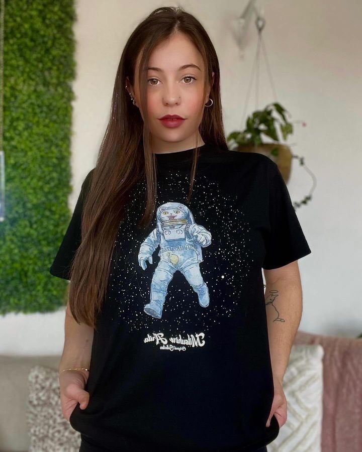 October Beast × 有田満弘「Space Cat」Tシャツ