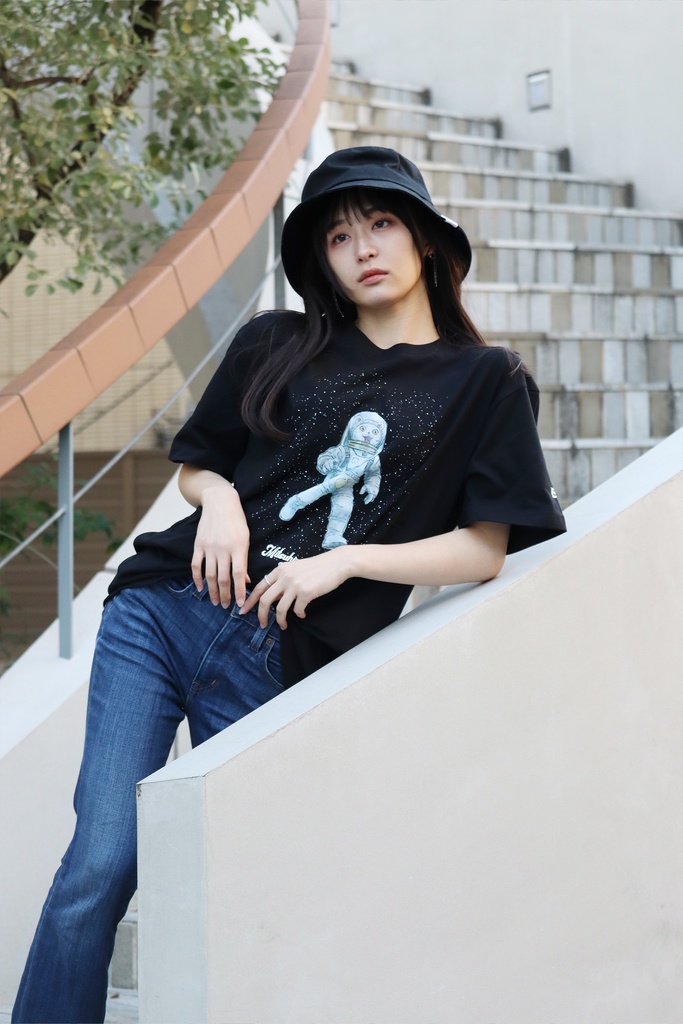 October Beast × 有田満弘「Space Cat」Tシャツ