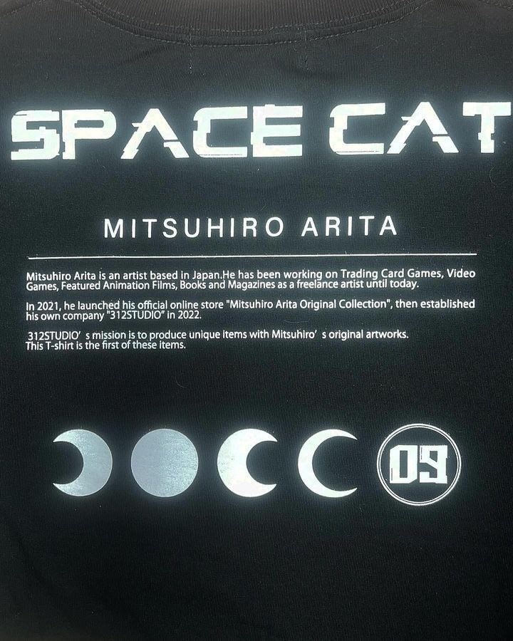 October Beast × 有田満弘「Space Cat」Tシャツ