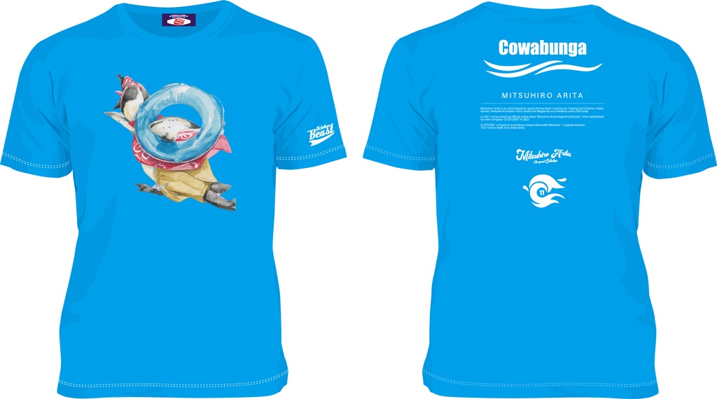 October Beast × 有田満弘「Cowabunga」Tシャツ