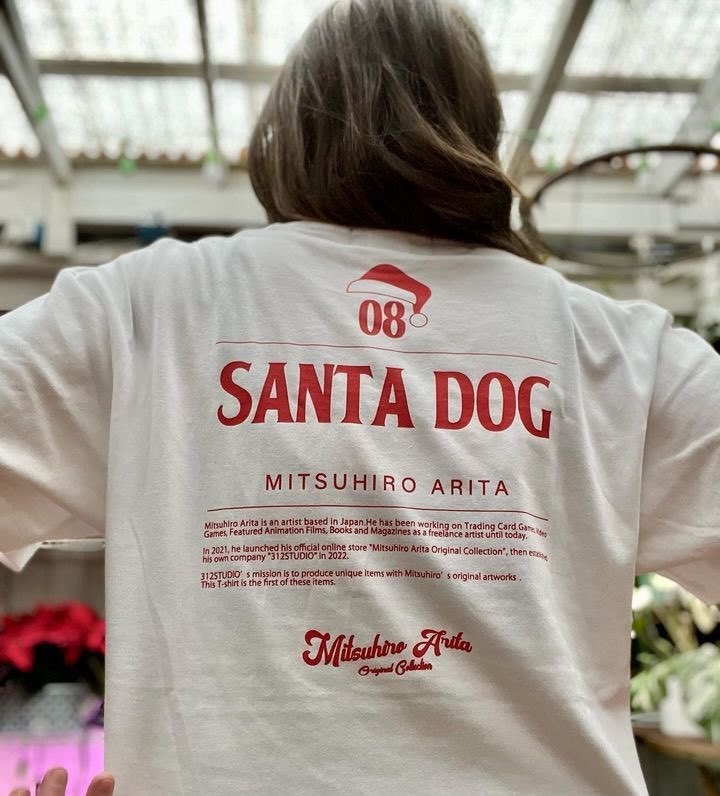October Beast × 有田満弘「Santa Dog」Tシャツ