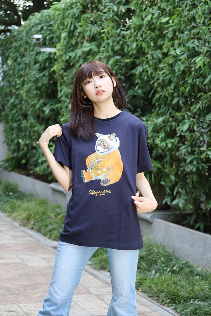 October Beast × 有田満弘「Space Bear Cub」Tシャツ